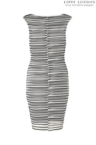 Lipsy Love Michelle Keegan Ripple Stripe Bodycon Dress